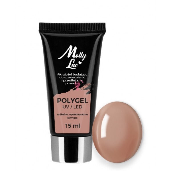 Polygel /Acrylgel MollyLac pentru constructie 15 ML - 23 Light Brown 15651